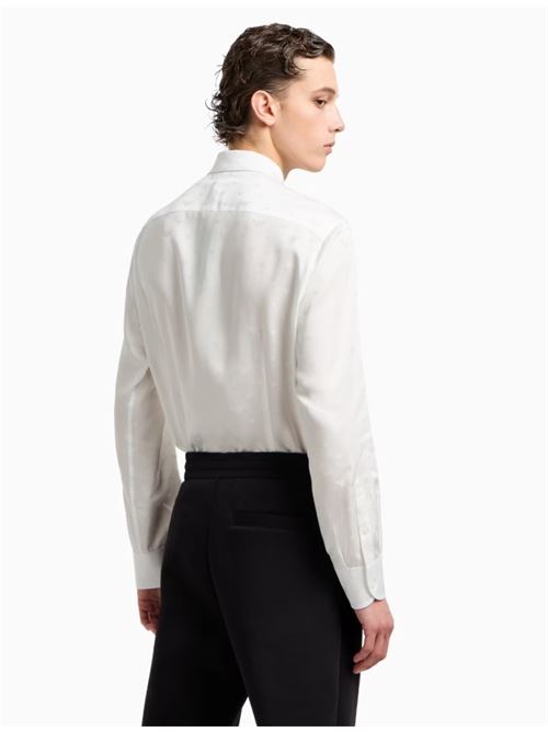 Lyocell jacquard shirt with all-over eagles Emporio Armani | EM001537 AF15074.F0140
